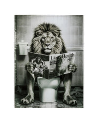 Kare - Glass Picture Bath Lion 60x80cm