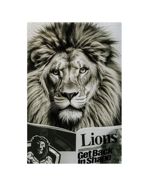 Kare - Glass Picture Bath Lion 60x80cm