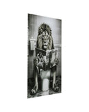 Kare - Glass Picture Bath Lion 60x80cm