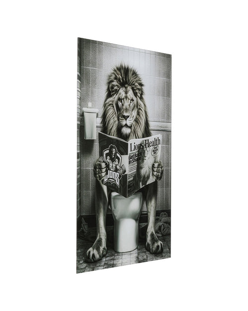 Kare - Glass Picture Bath Lion 60x80cm