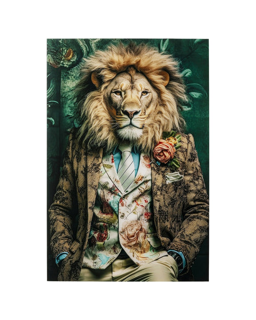 Kare - Glass Picture Mister Lion 100x150cm