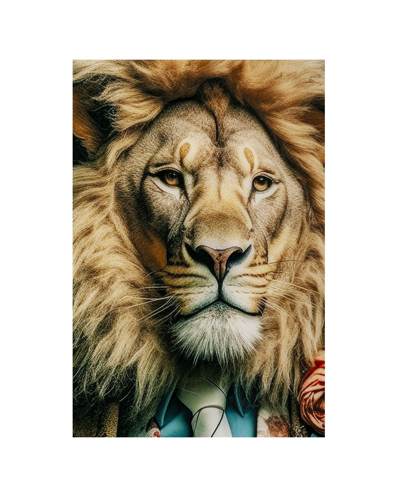 Kare - Glass Picture Mister Lion 100x150cm
