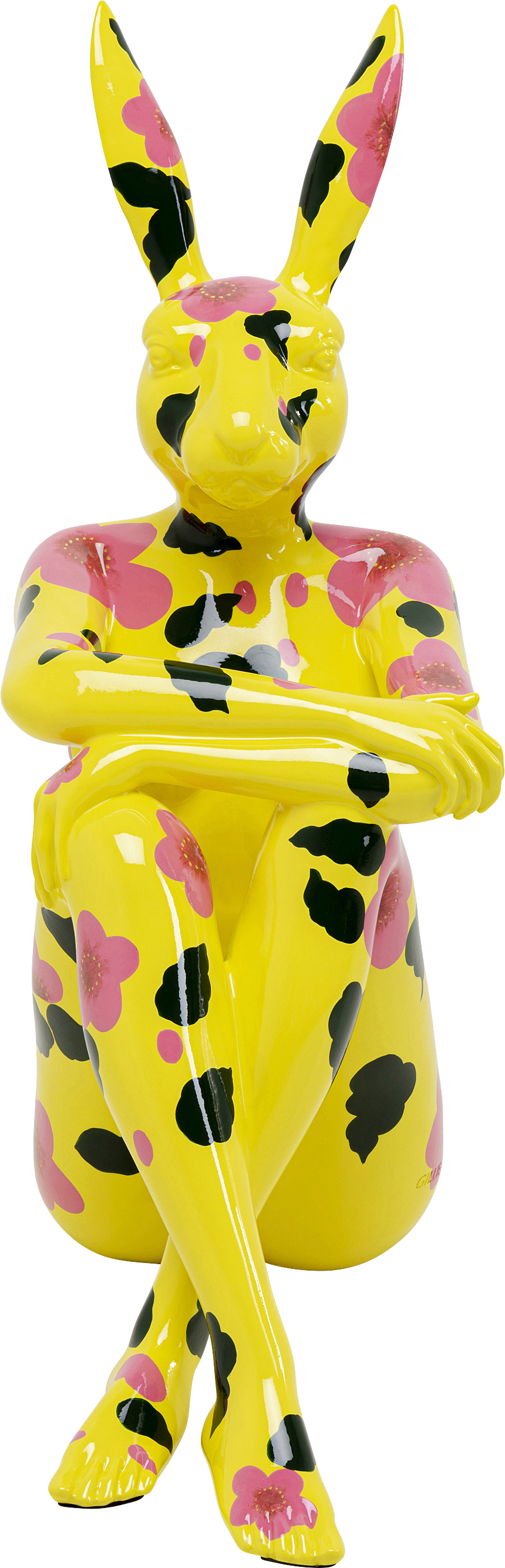 Kare - Deco Figurine Rabbit Gillie Yellow 80cm