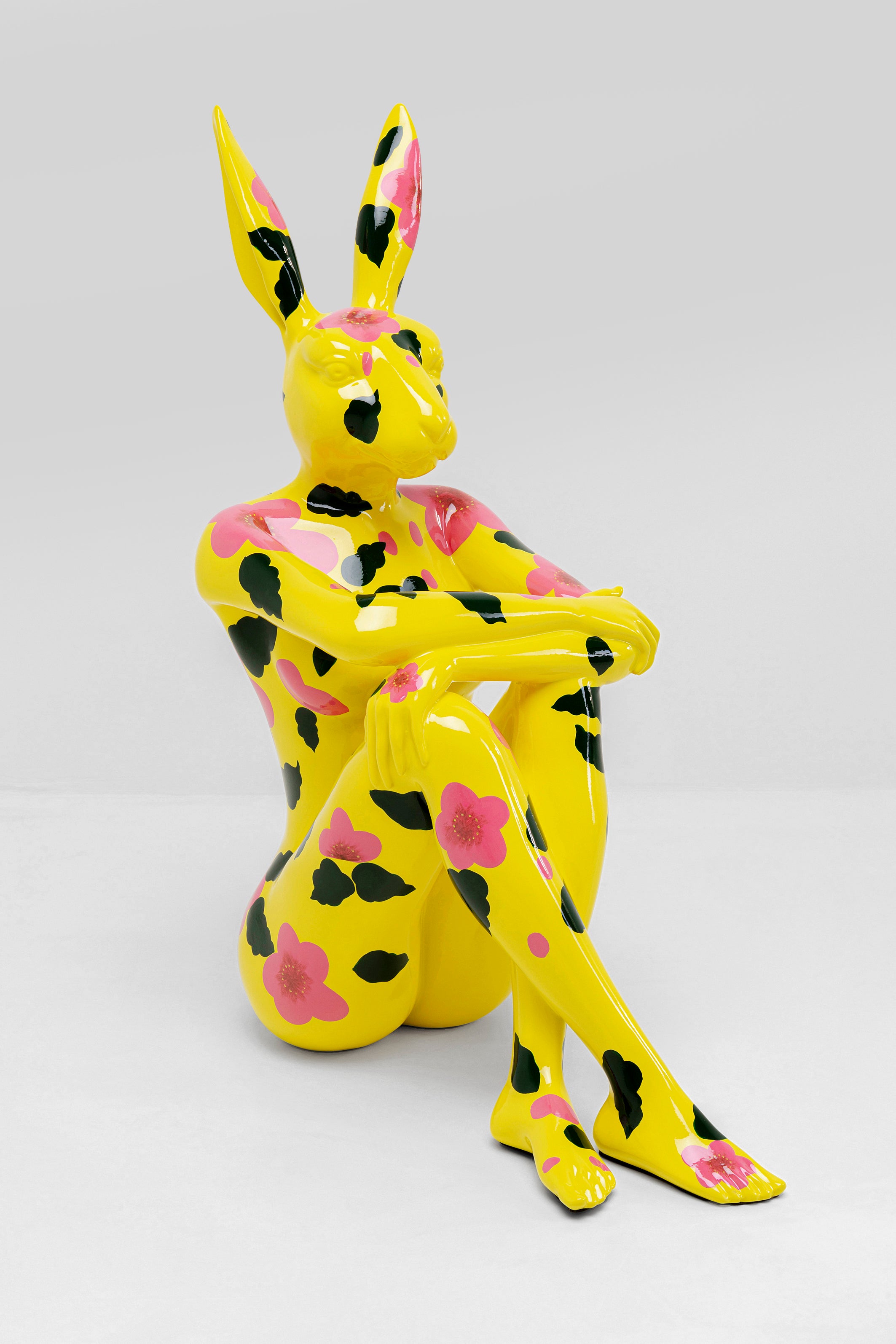 Kare - Deco Figurine Rabbit Gillie Yellow 80cm