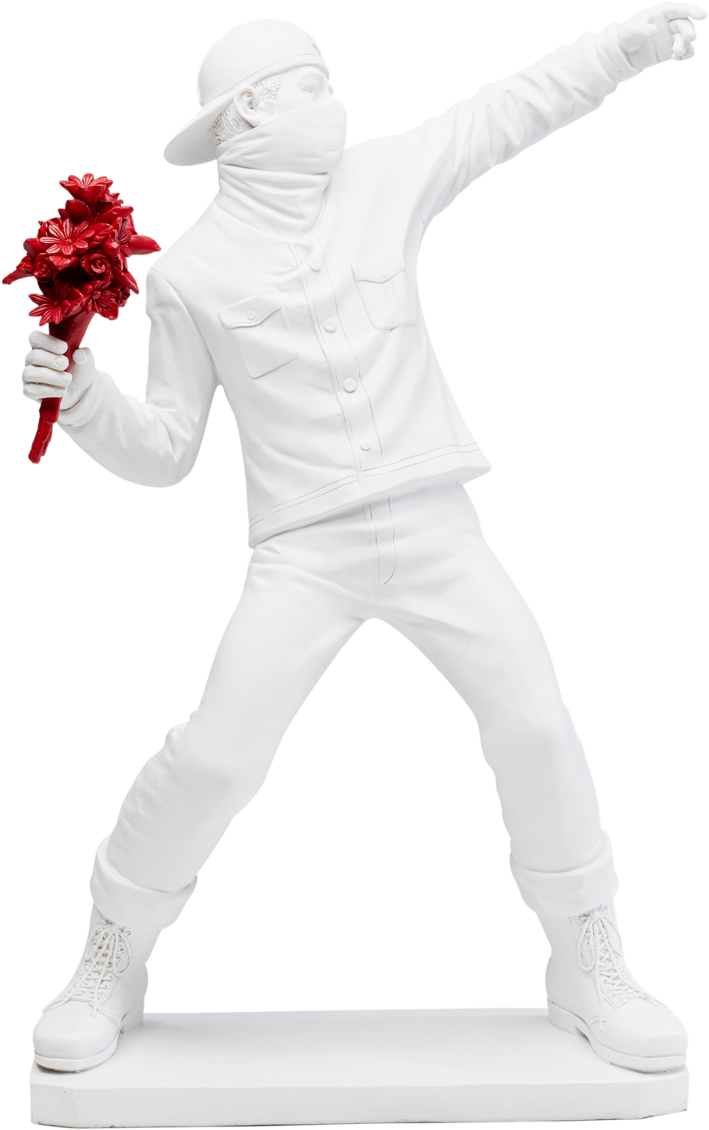 Kare - Deco Figurine Street Art Bouquet White 67cm