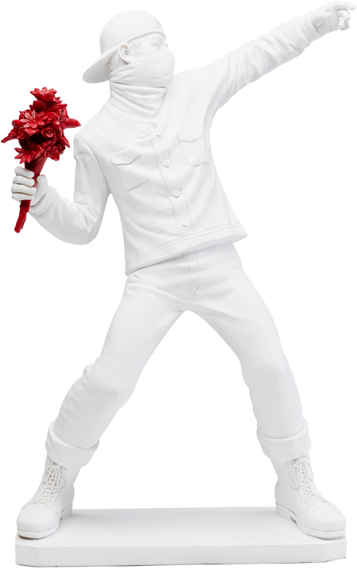 Kare - Deco Figurine Street Art Bouquet White 67cm