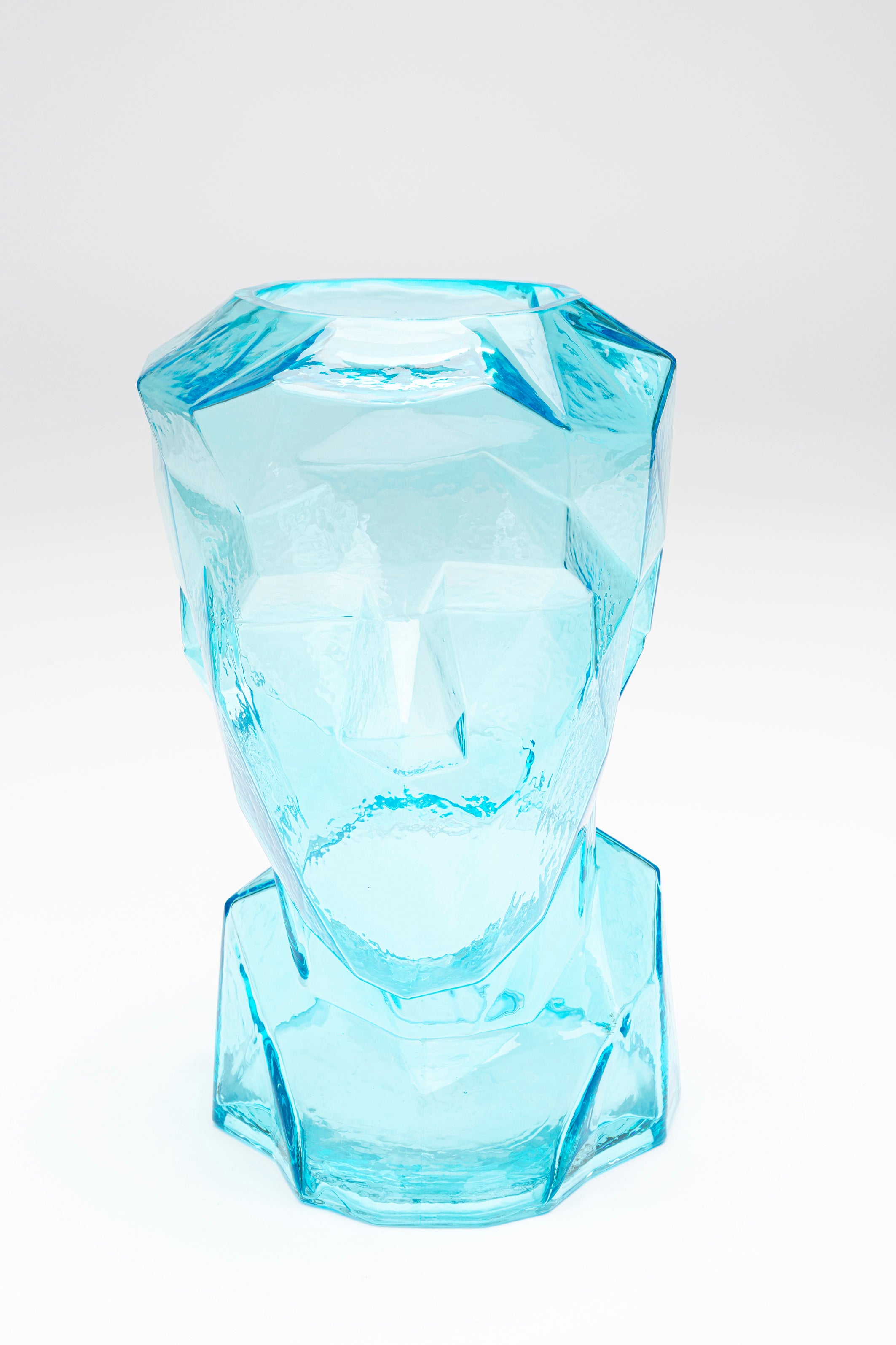 Kare - Vase Prisma Face Light Blue 30cm