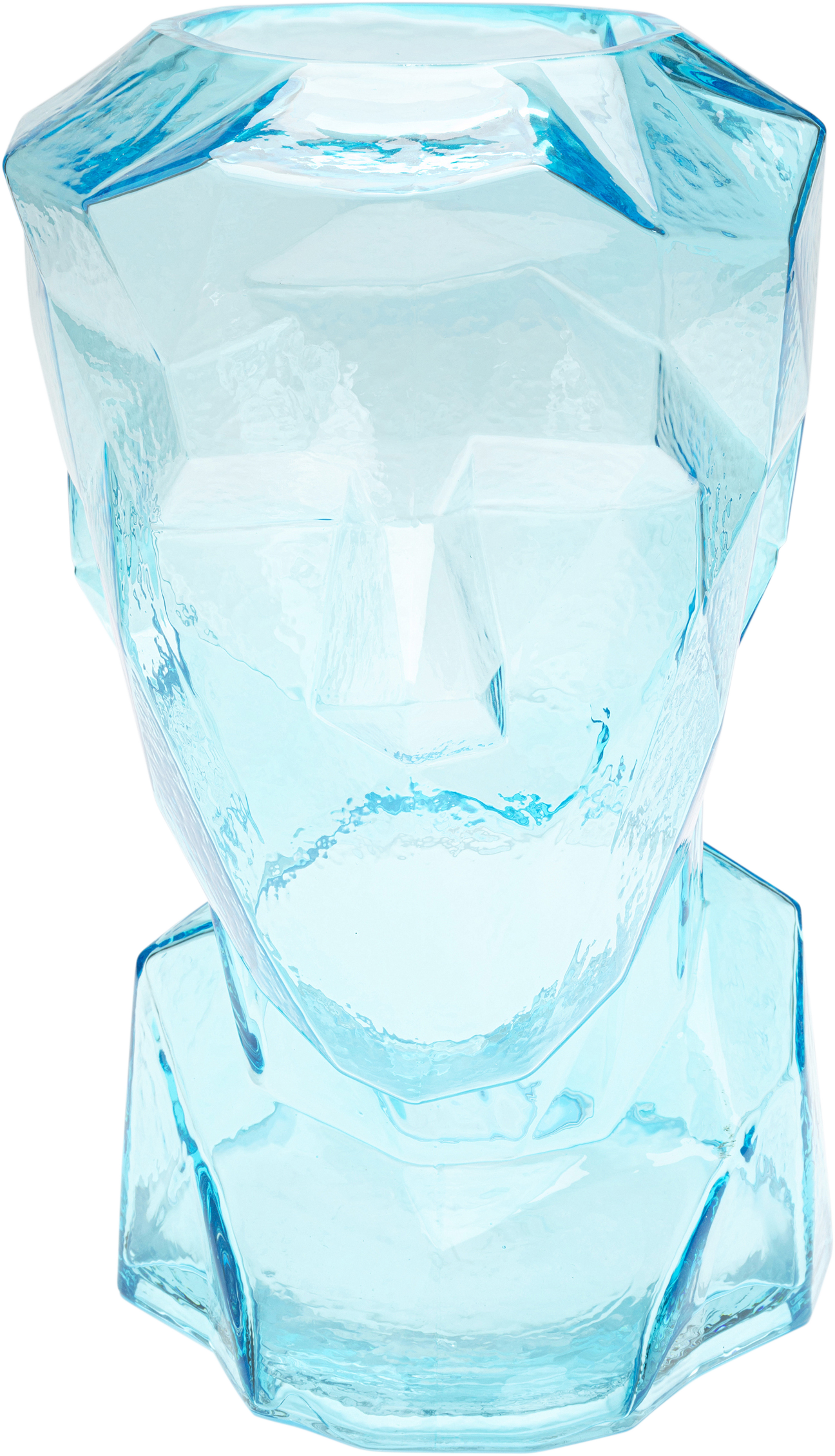 Kare - Vase Prisma Face Light Blue 30cm