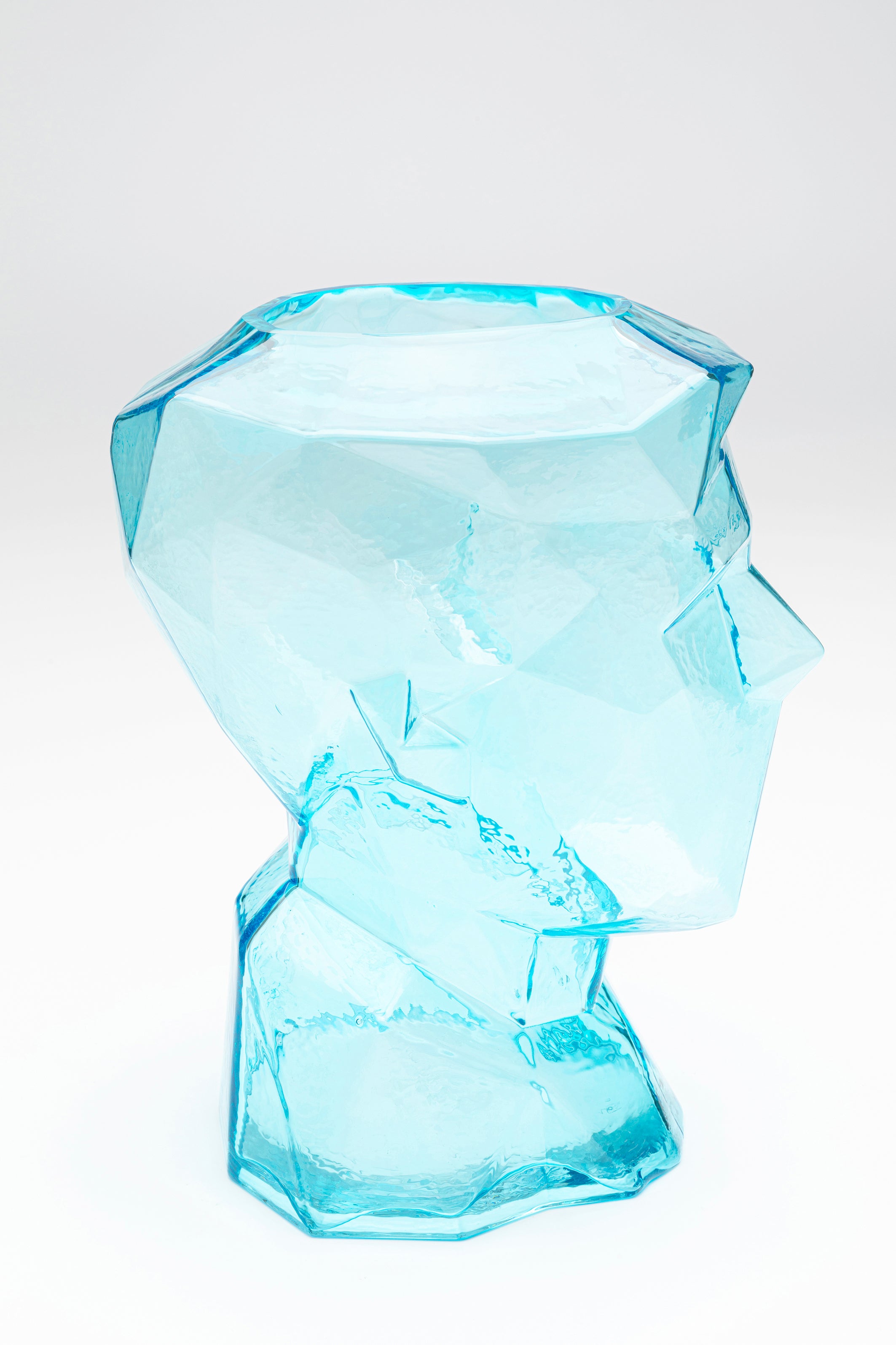 Kare - Vase Prisma Face Light Blue 30cm