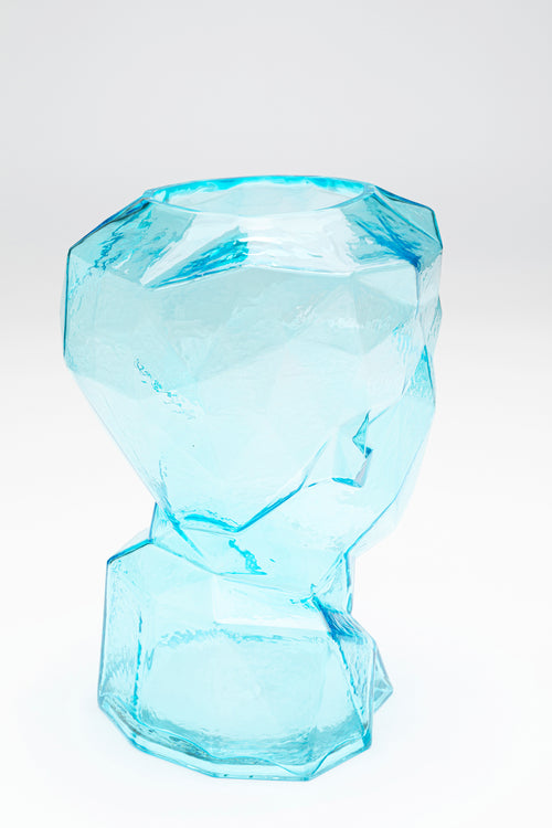 Kare - Vase Prisma Face Light Blue 30cm