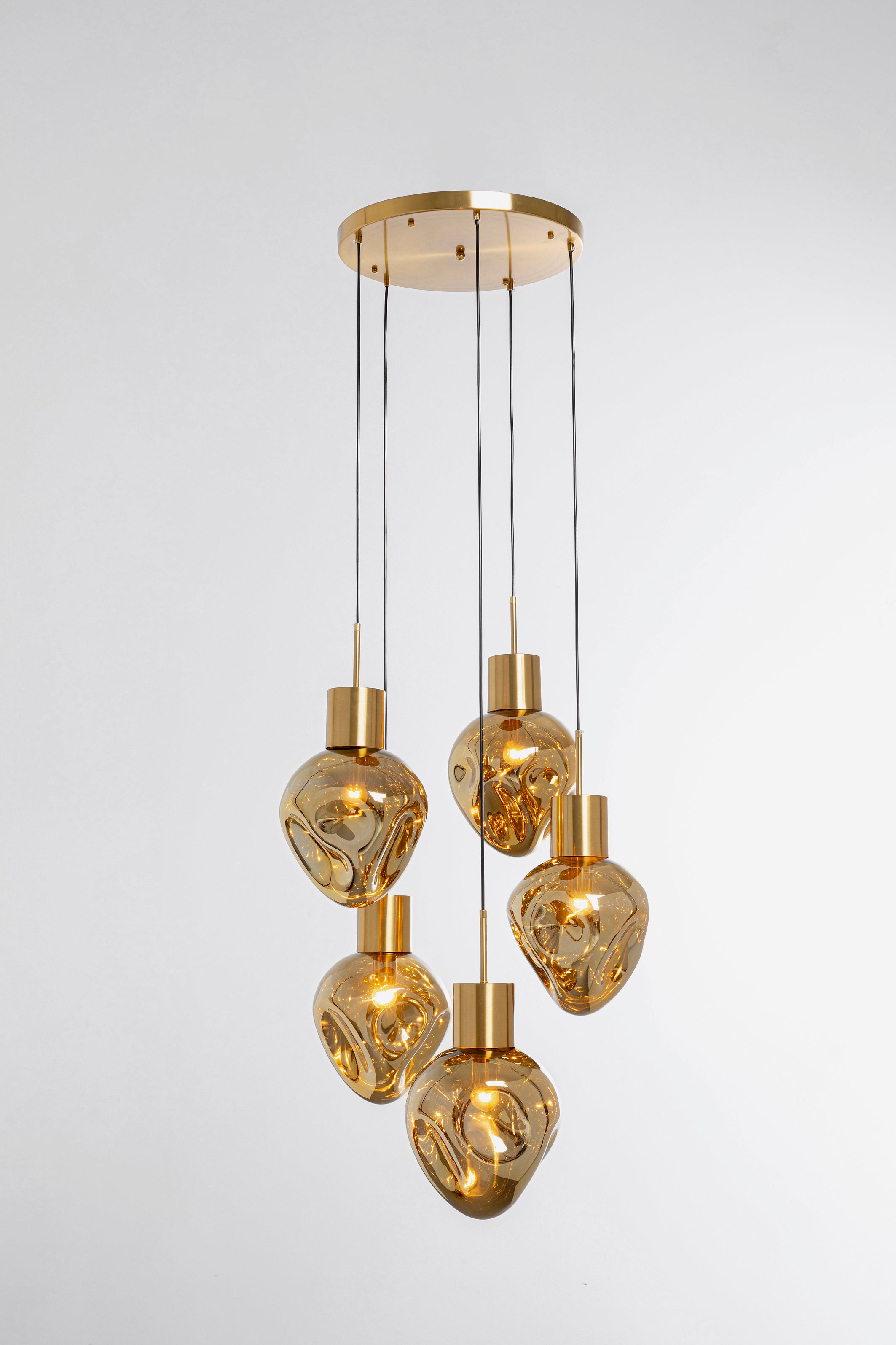 Kare - Pendant Lamp Supernova Amber Cinque Ø50cm
