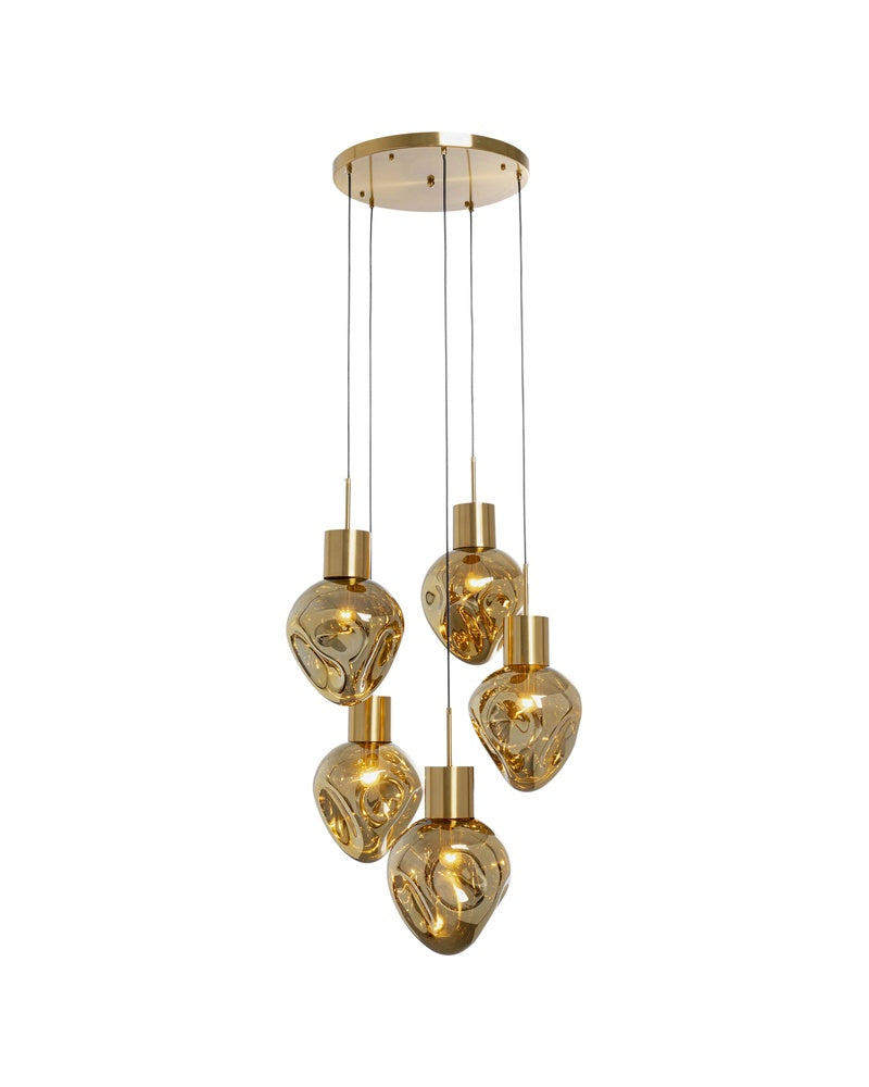 Kare - Pendant Lamp Supernova Amber Cinque Ø50cm