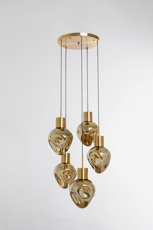 Kare - Pendant Lamp Supernova Amber Cinque Ø50cm