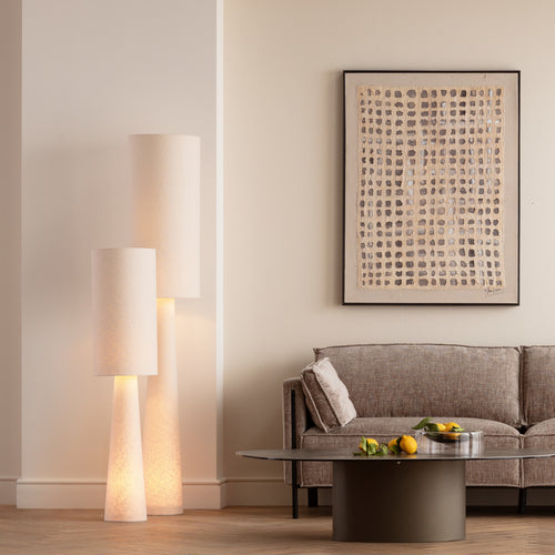 Kare - Floor Lamp Marleen Beige Boucle 130cm