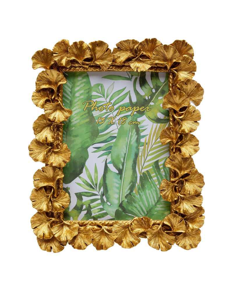 Kare - Picture Frame Ginkgo Leaf Gold 13x18cm