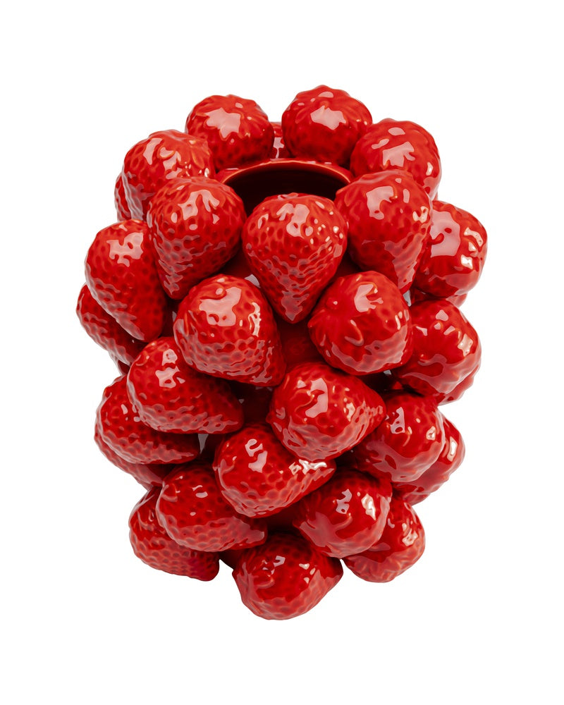Kare - Vase Strawberries Red 24cm