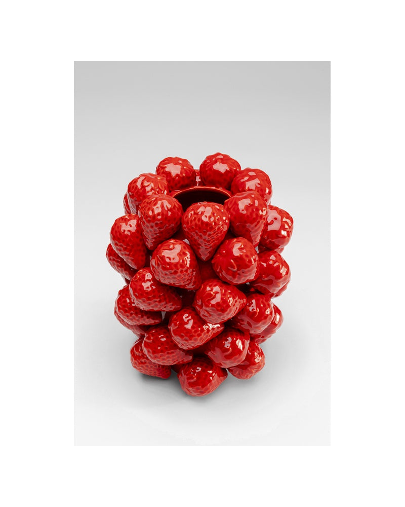 Kare - Vase Strawberries Red 24cm