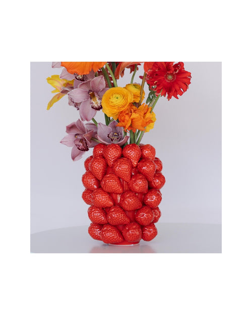 Kare - Vase Strawberries Red 24cm