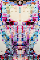 Kare - Glass Picture Pixel Face 120x80cm