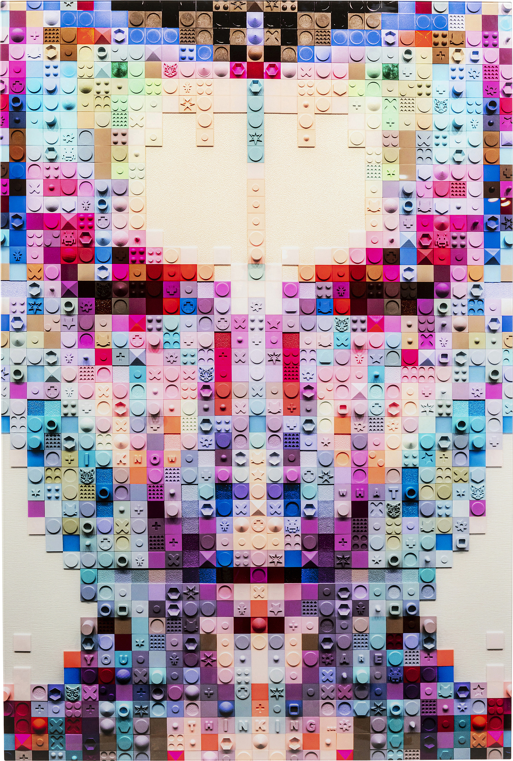 Kare - Glass Picture Pixel Face 120x80cm