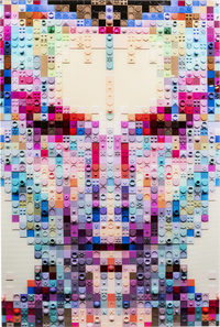 Kare - Glass Picture Pixel Face 120x80cm