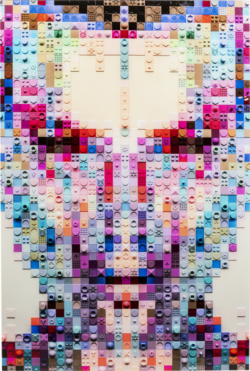 Kare - Glass Picture Pixel Face 120x80cm
