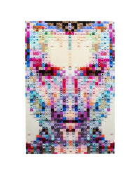 Kare - Glass Picture Pixel Face 120x80cm