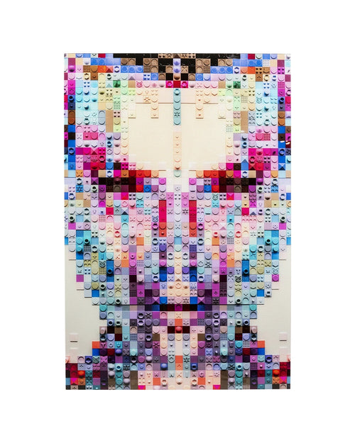 Kare - Glass Picture Pixel Face 120x80cm