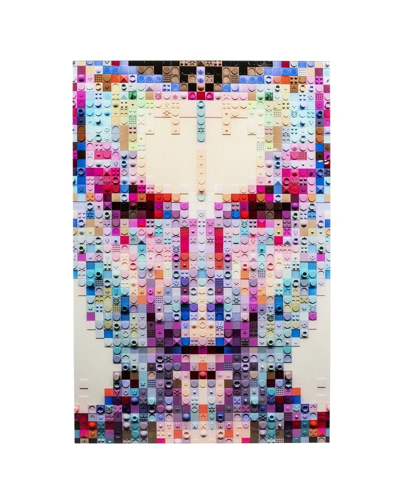 Kare - Glass Picture Pixel Face 120x80cm