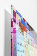 Kare - Glass Picture Pixel Face 120x80cm