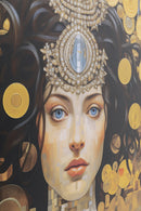 Kare - Glass Picture Art Nouveau Lady 3D 120x120cm