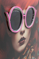 Kare - Framed Picture LED Fancy Red Lady 120x80cm