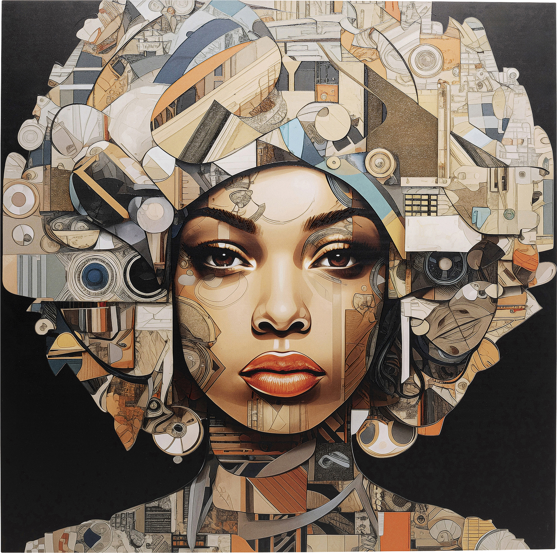 Kare - Glass Picture 3D Art Geo Women 120x120cm