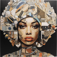 Kare - Glass Picture 3D Art Geo Women 120x120cm