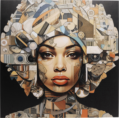 Kare - Glass Picture 3D Art Geo Women 120x120cm