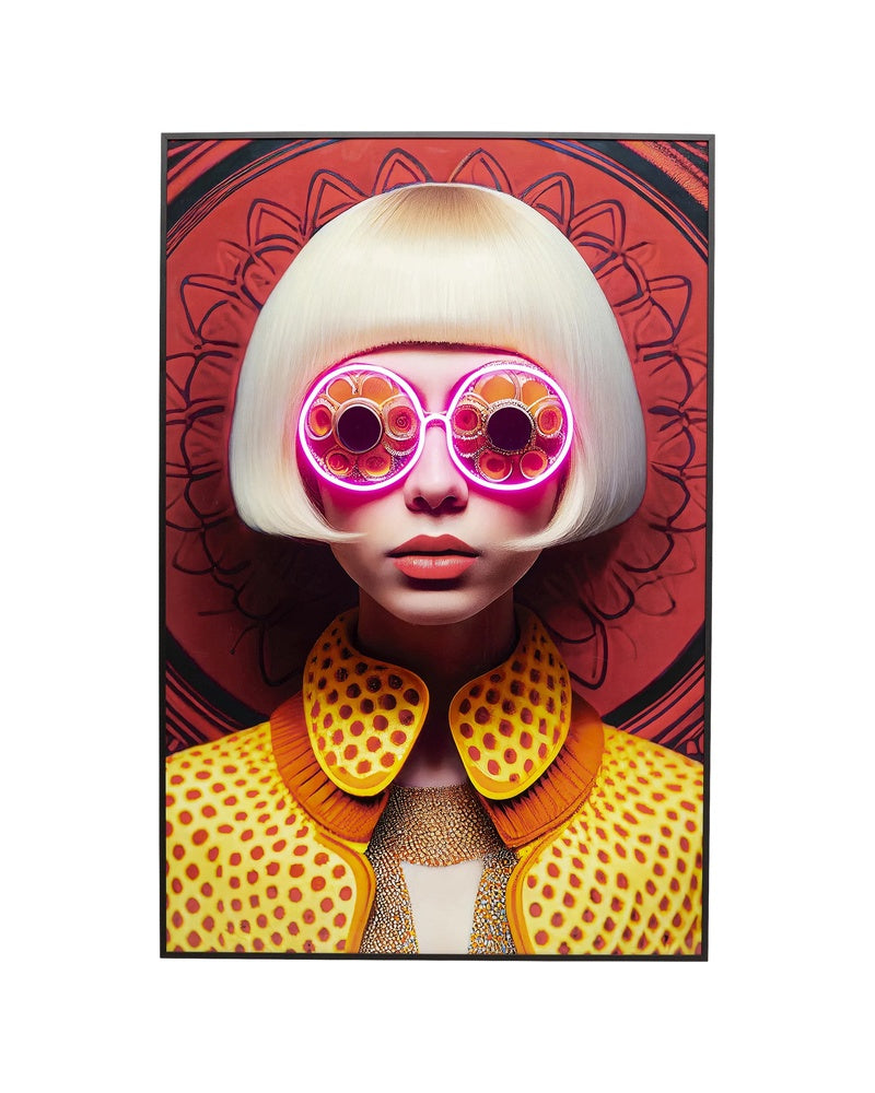 Kare - Framed Picture LED Fancy Blonde Lady 120x80cm