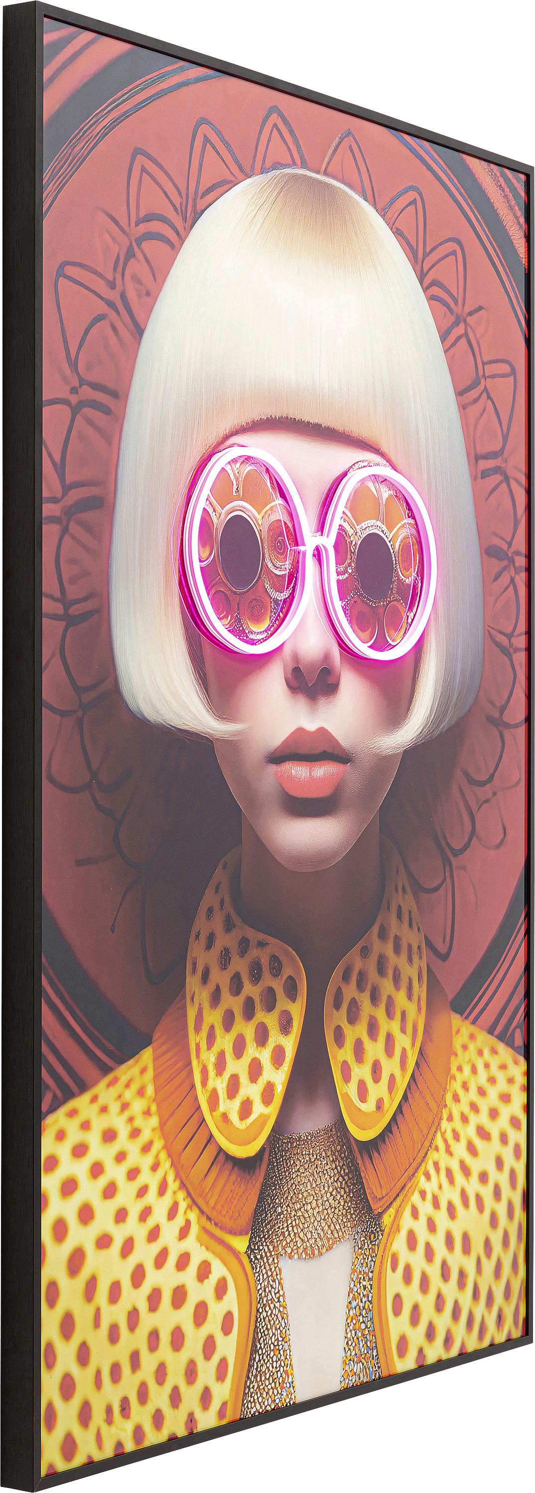 Kare - Framed Picture LED Fancy Blonde Lady 120x80cm