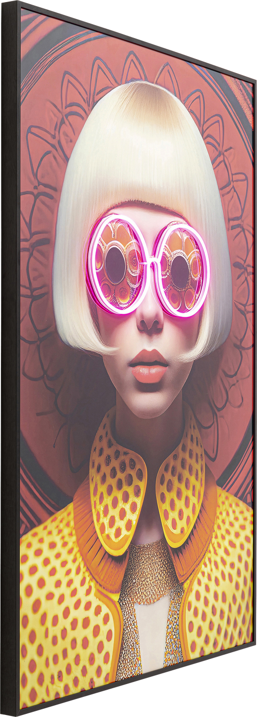 Kare - Framed Picture LED Fancy Blonde Lady 120x80cm