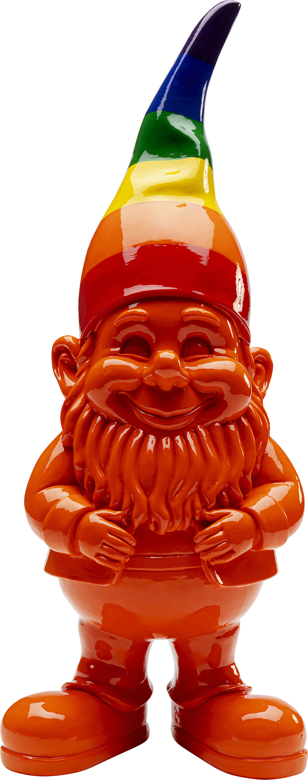 Kare - Deco Figurine Gnome Rainbow Orange 46cm