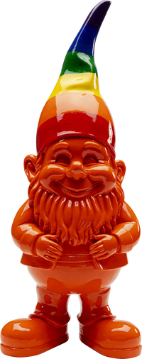 Kare - Deco Figurine Gnome Rainbow Orange 46cm