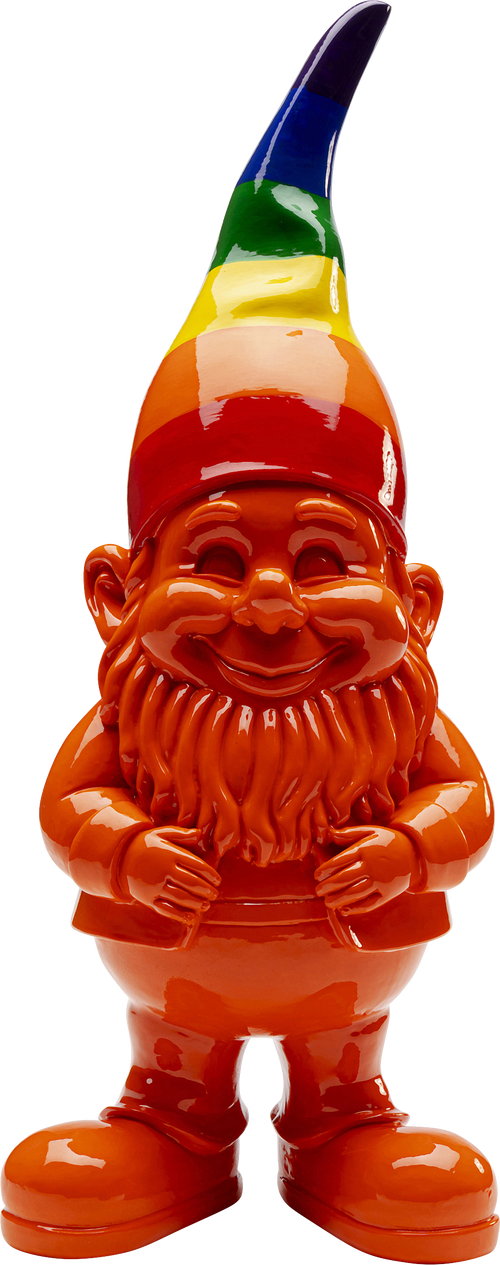Kare - Deco Figurine Gnome Rainbow Orange 46cm