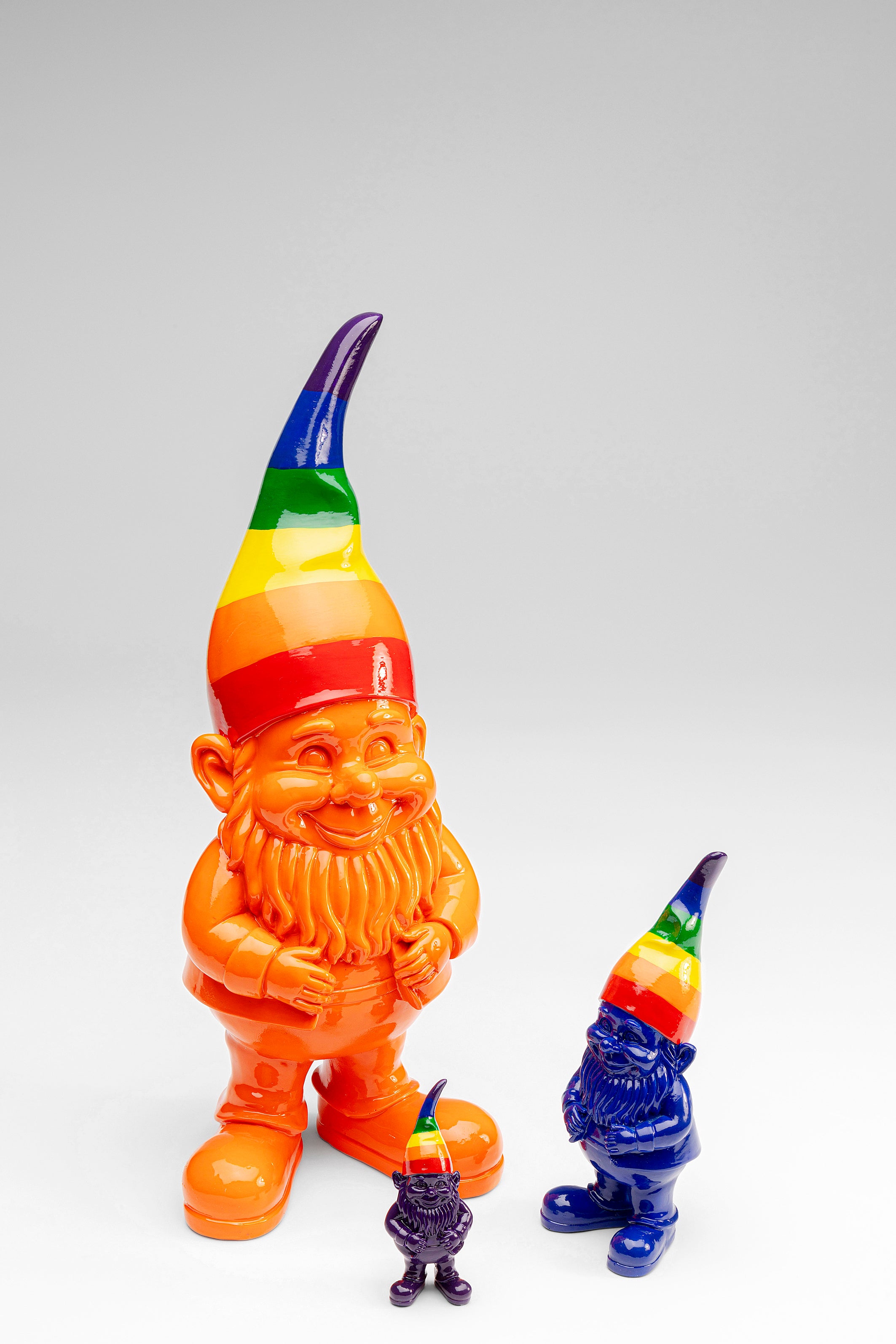 Kare - Deco Figurine Gnome Rainbow Orange 46cm