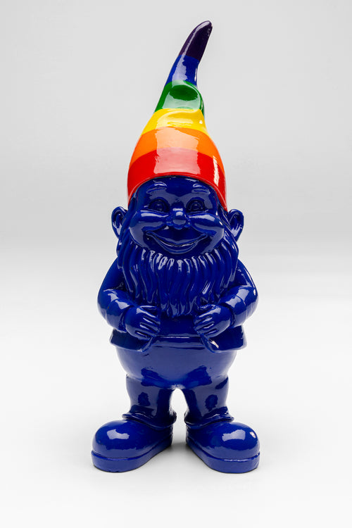 Kare - Deco Figurine Gnome Rainbow Blue 21cm