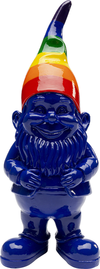 Kare - Deco Figurine Gnome Rainbow Blue 21cm