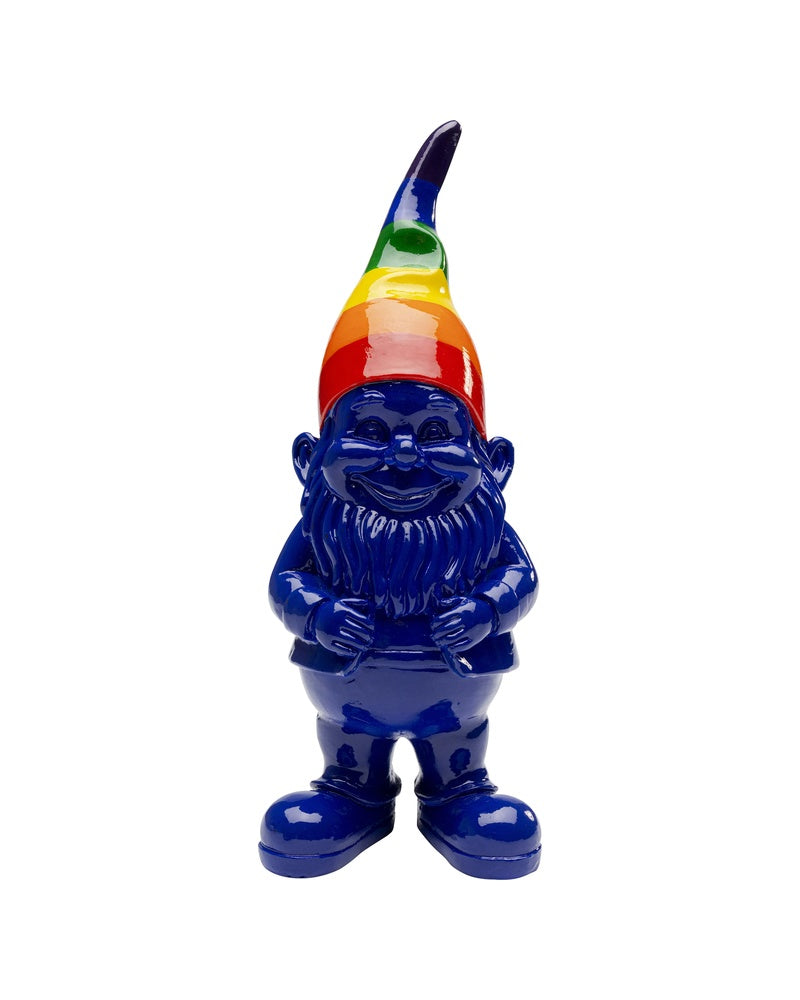 Kare - Deco Figurine Gnome Rainbow Blue 21cm