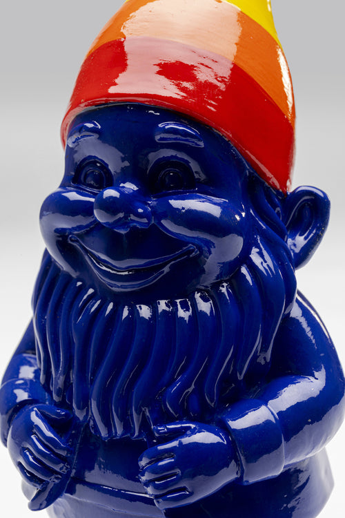 Kare - Deco Figurine Gnome Rainbow Blue 21cm