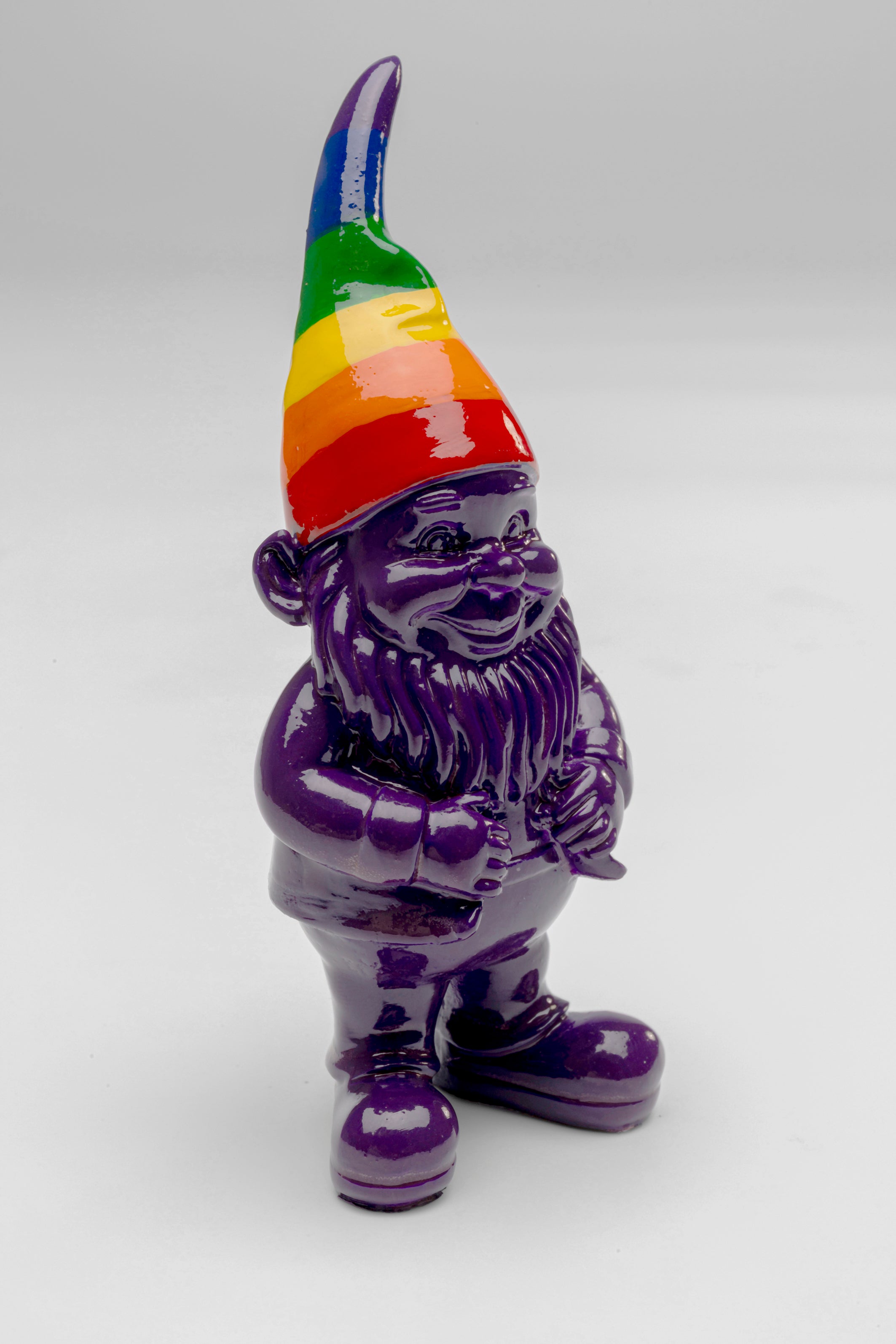 Kare - Deco Figurine Gnome Rainbow Purple 11cm
