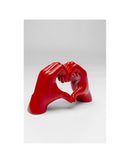 Kare - Deco Object Heart Hands Red 12cm