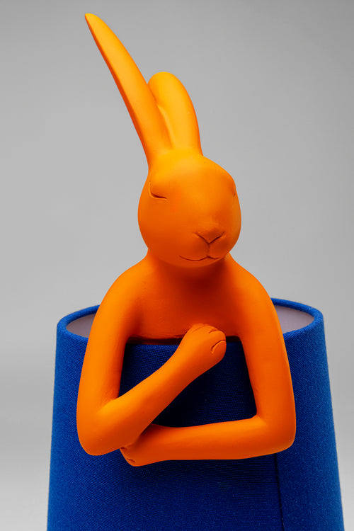 Kare - Table Lamp Animal Rabbit Orange/Blue 50cm