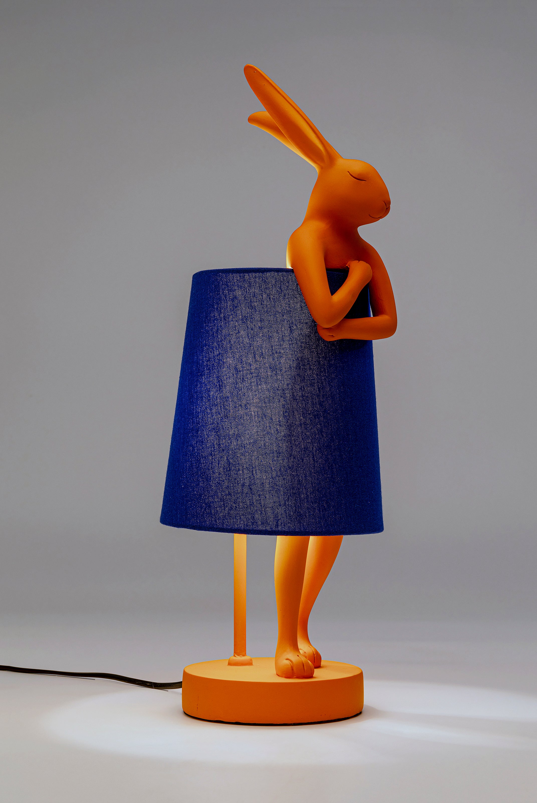 Kare - Table Lamp Animal Rabbit Orange/Blue 50cm